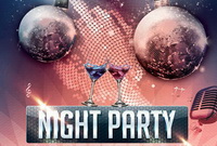 Дизайн диско-вечеринки Night Party Free PSD