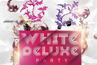 Рекламный постер дискотеки White Party Free PSD
